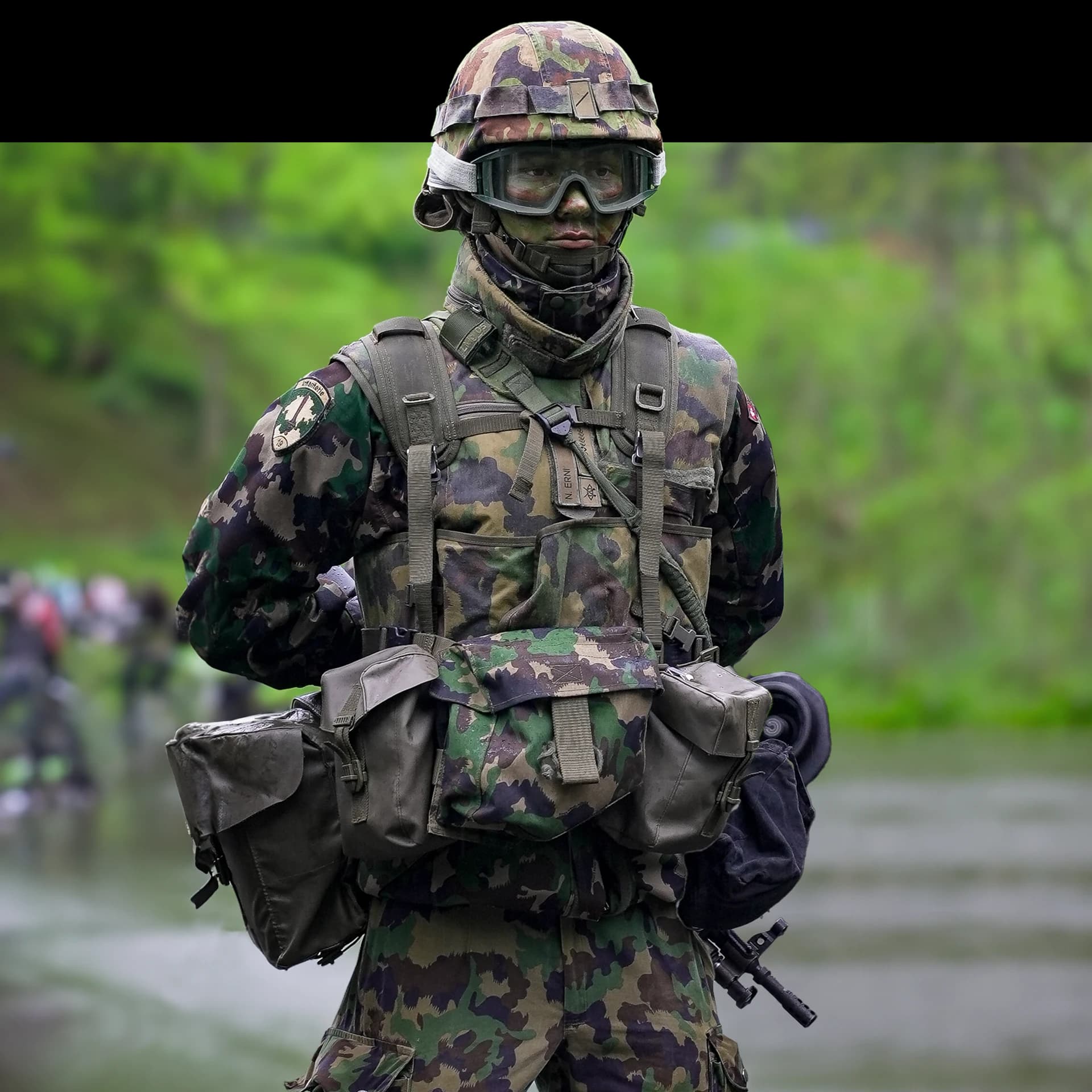 Zutrittskontrolle zu einem militärischem Areal