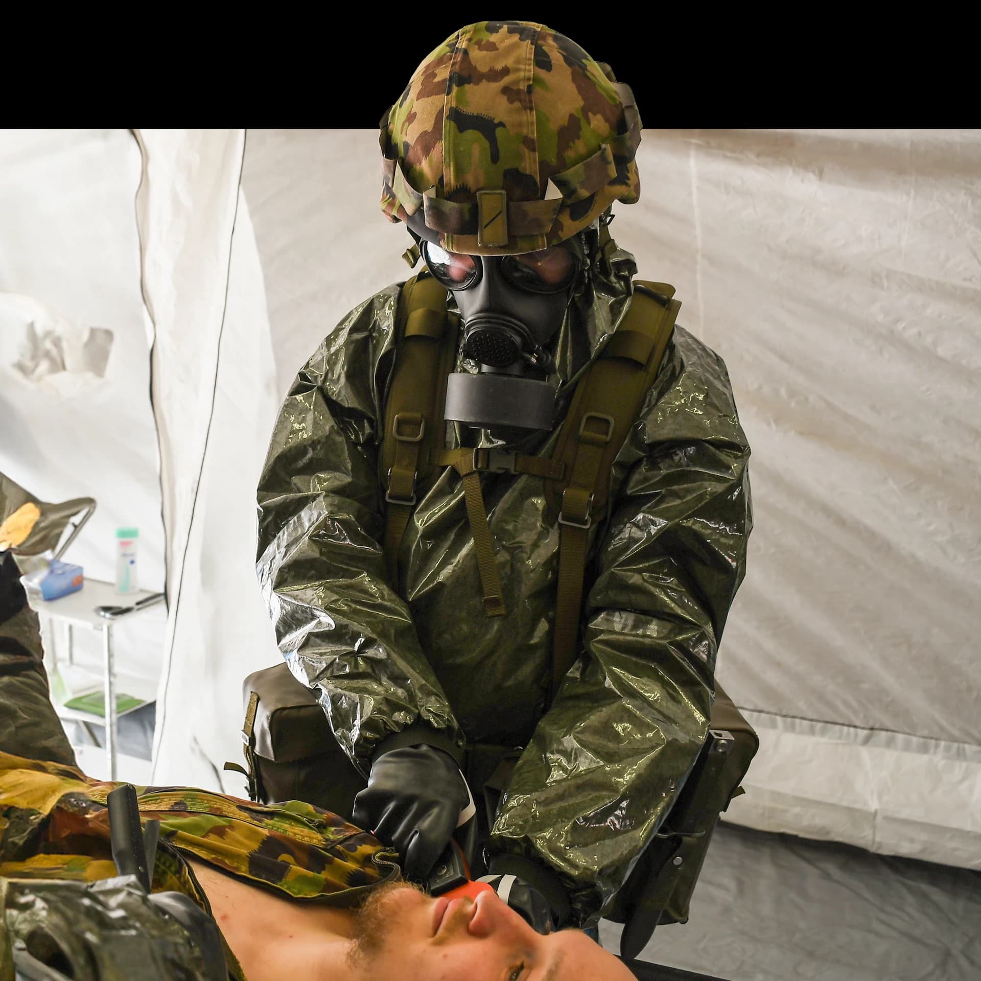 ABC Soldaten behandeln einen Patienten