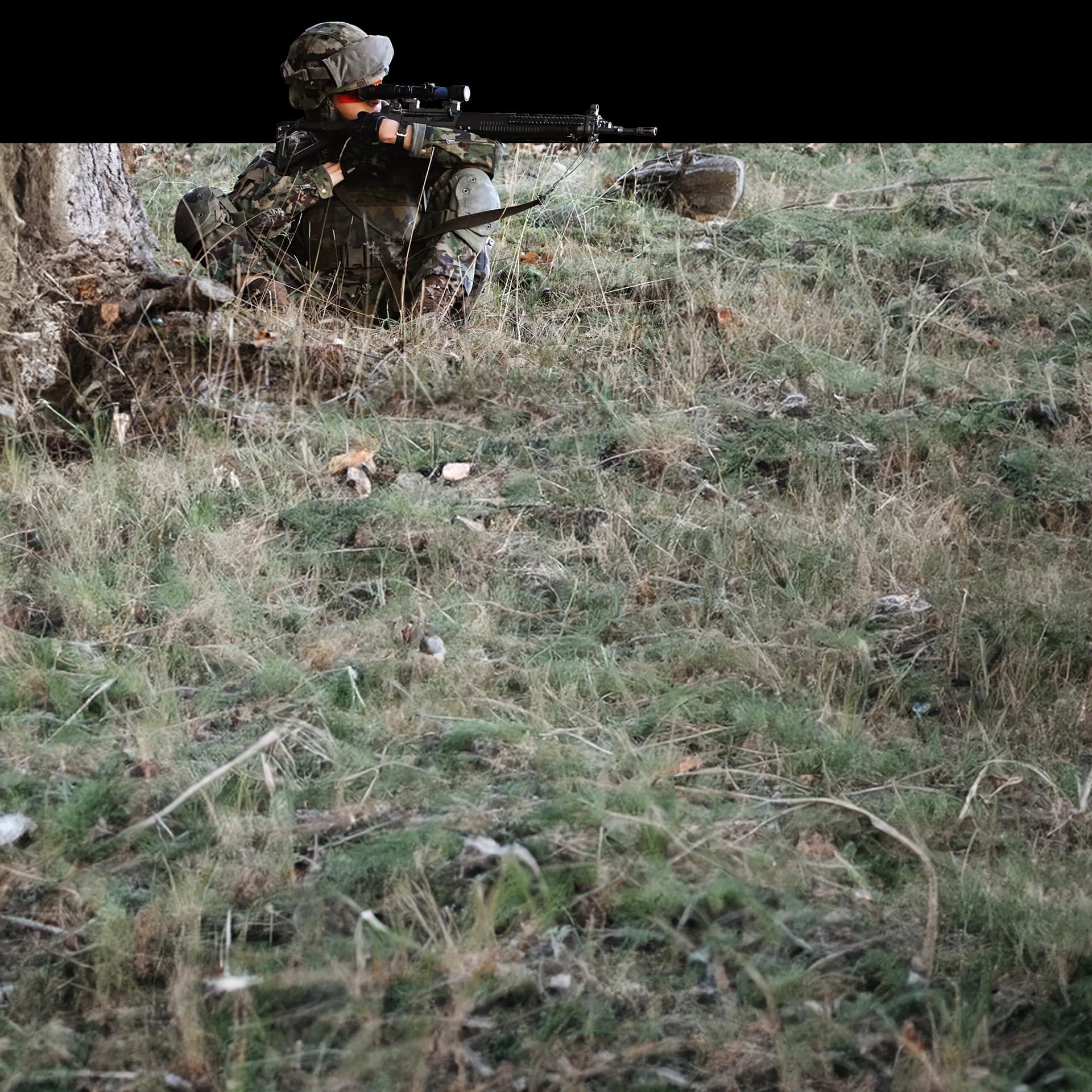 Infanterist im Häuserkampf mit Panzerabwehrwaffe